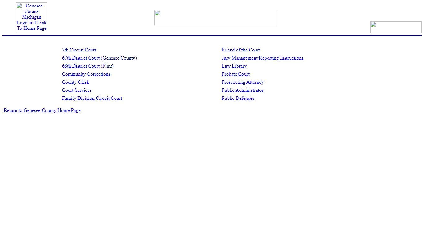 Genesee County Michigan Court System Links